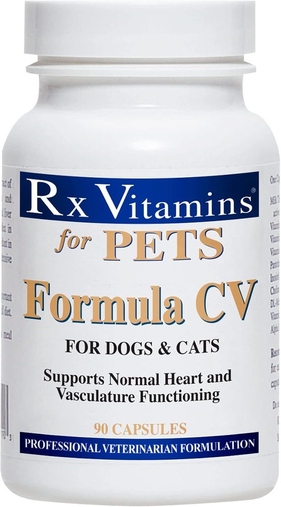 Rx Vitaminen Formule CV voor honden en katten - Cat and Dog Heart Health - Feline & Canine Cardial Support - 90 ct