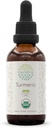 HerbEra Turmeric B60 USDA Teinture biologique (Extrait sans alcool, gouttes à base de plantes de haute puissance) Certifié Turmère biologique (Curcuma Longa) Racine séchée (2 oz)