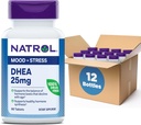 Natrol Mood & Stress DHEA 25mg, Supplement voor het Balance of Hormone Level, 90 Tablets, 90 Day Supply