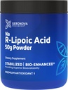 Geronova Research Bio-Enhanced Na R-Lipoic Acid Powder, 50g - 4 maanden Supply - Stabilized R Alpha Lipoic Acid Powder for Flexible Dose - Easy Mixing & Enhanced Absorptie Nerve Support Supplement