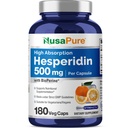 NusaPure Hesperidin 500 mg per Veggie Caps - 180 capsules (BioPerine, Hoge Absorptie, Non-GMO)
