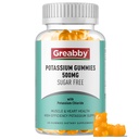 Potassium Chloride for Adults, Potassium Gummies Supplement, 60 Servings | Sugar-Free Potassium Supplement, Muscle Relief & Heart Health for Women Men, Electrolyte Balance, Efficient Potassium Supply