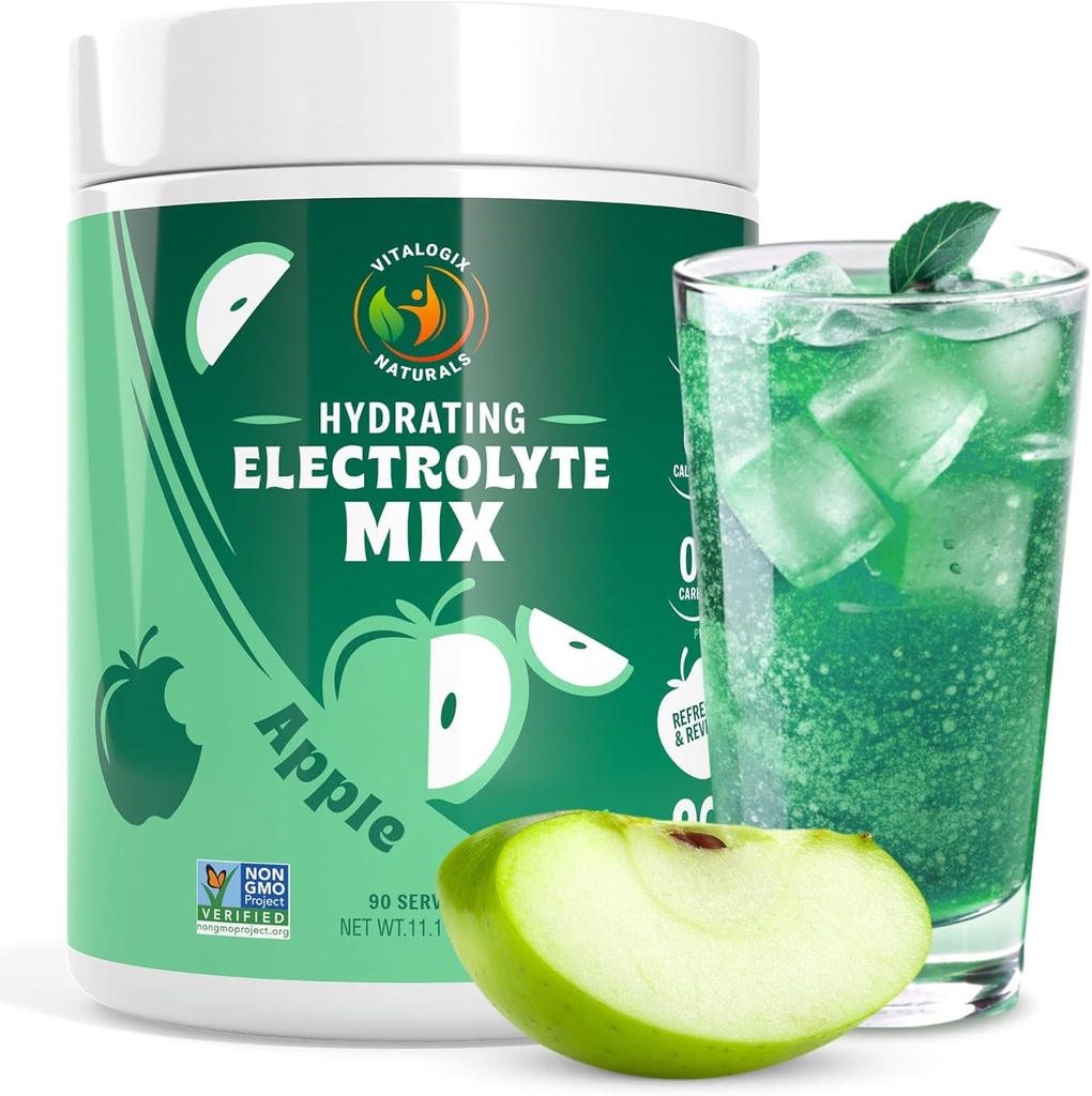 Poudre d'électrolyte – Zéro mélange d'hydratation de la pomme de sucre Crisp