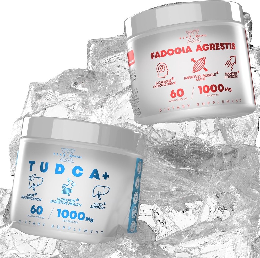 TUDCA+ Fadogia Agrestis zoutsupplement voor leverondersteuning, krachtige extractie om energie, prestaties en spiermassa te verhogen (60 capsules)