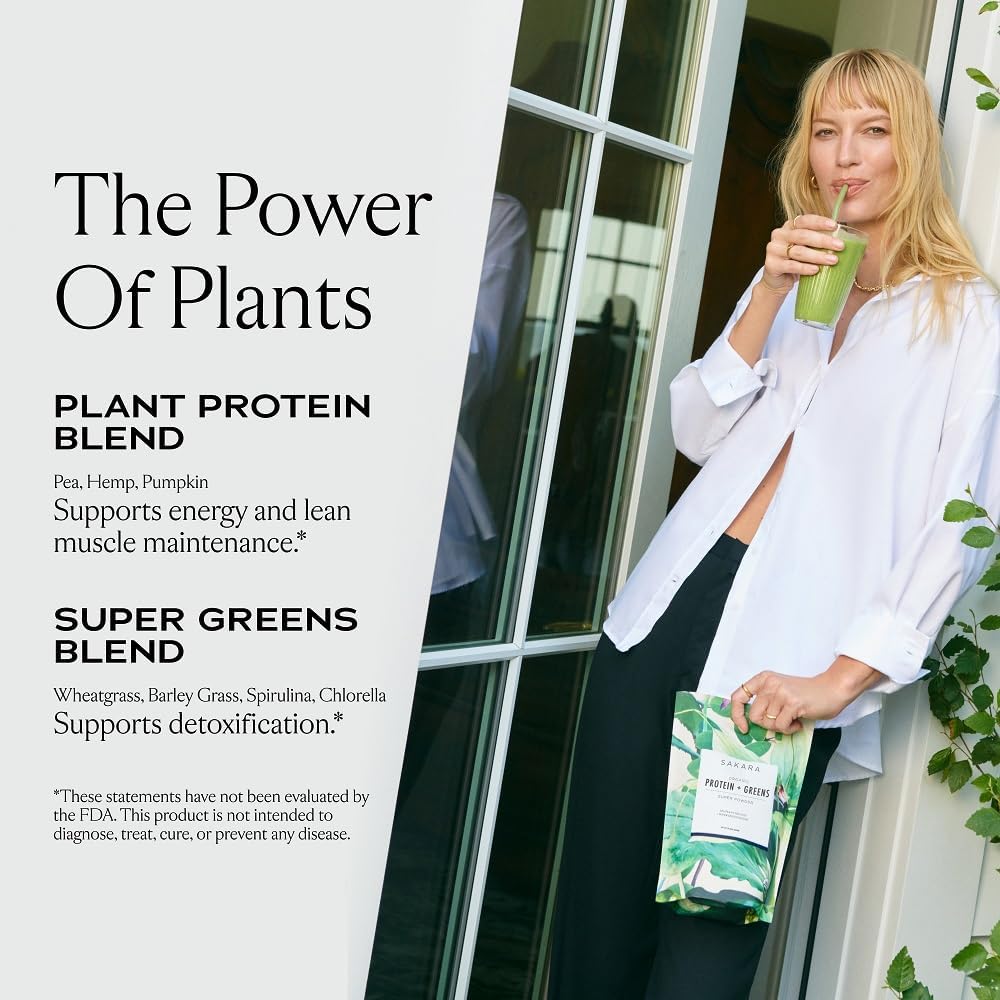 SAKARA Super Powder Bundle - Proteïne + Groenen Biologische Proteïne Poeder, Metabolisme Super Poeder, & Prebiotic Fiber Powder