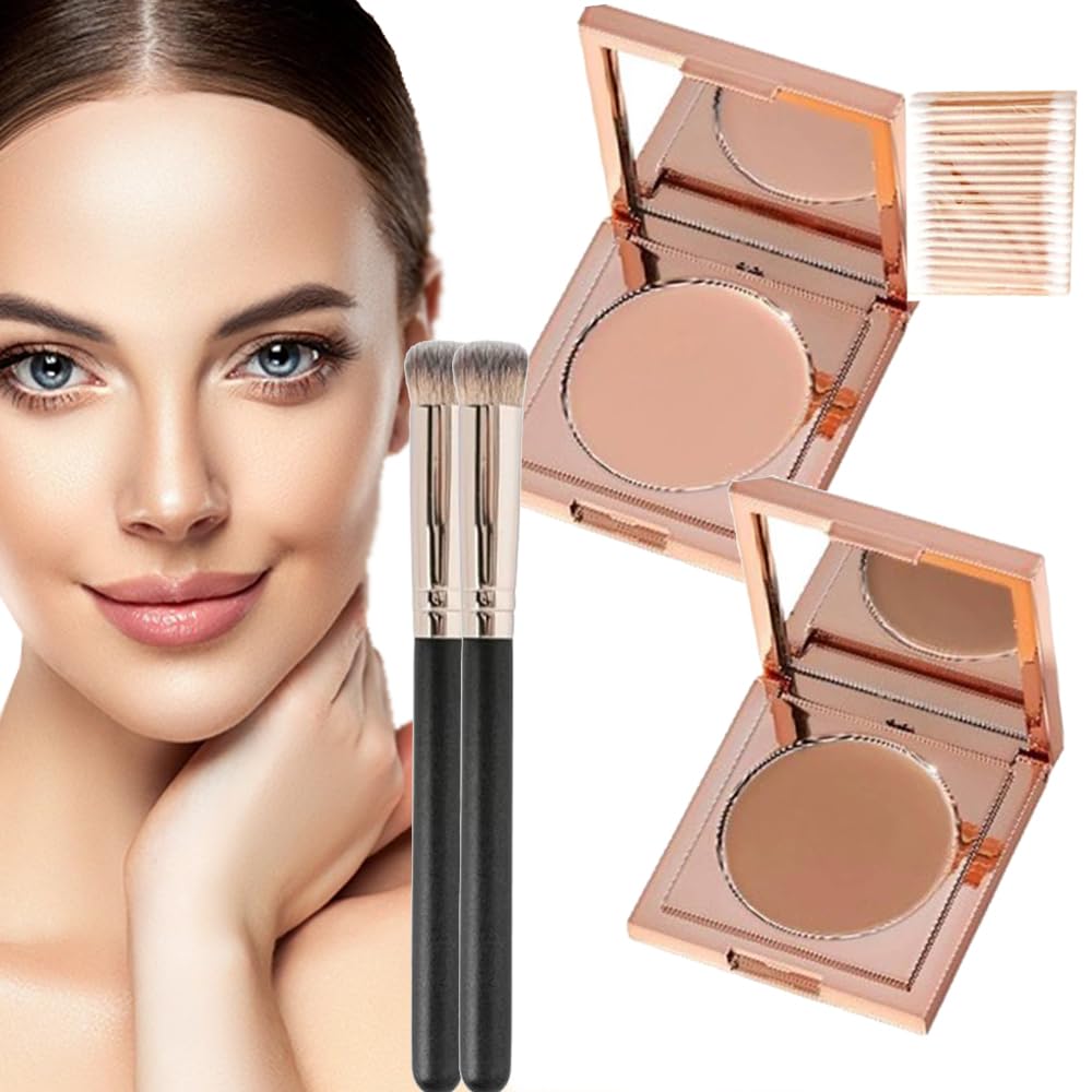 Gekleurde Clay Undereye Corrector - Viralvera Under Eye Corrector, gekleurde Clay CC Undereye Corrector, Under Eye Concealer, Under Eye Color Corrector voor Dark Circles (#1+#2)