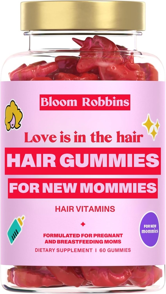 Hair Gummy Prenatal Vitamins for Women Pregnancy with Vitamin B6 - Pre Natal Multivitamin for Women & Folic Acid - 60 Prenatal Hair Gummies with Folic Acid (1Pack)