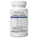 Superior Labs Acetyl L-Carnitine 500 mg, High Potency ALCAR, Pure Non-GMO, Zero Synthetic Additives, Maximale Absorptie, Energie & Fat Metabolisme, Hersenen, Zenuw & Cellular Detox Support, (200 Veg Caps)