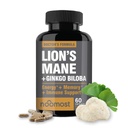 NooMost Lions Mane Supplement Biologische Capsules - met Ginkgo Biloba - Cognitive Health, Focus & Memory Support - Natural Superfood for Brain, Energy & Immune Health - 60 Capsules - 2 maand levering