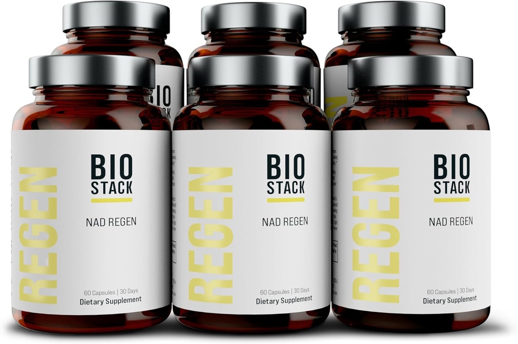 BIOSTACK NAD Regen - Advanced NAD+ Supplement met NAD3, Yüth Spermidine, Resveratrol, Niacinamide 