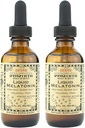 SVASTHYA BODY & MIND Liquid Melatonine - Promoot natuurlijke slaap - Alcoholvrij voor volwassenen en kinderen, Made in The USA, 2 oz, Pack of 2