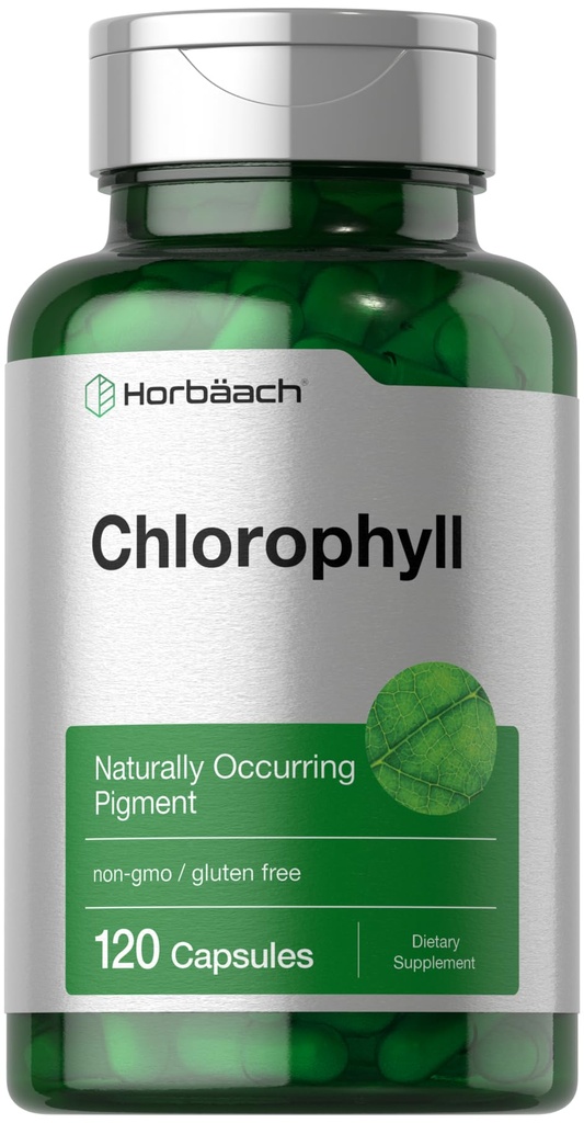 Horbäach Chlorofyl Capsules 120 Tellen Niet-GMO en Glutenvrij Supplement