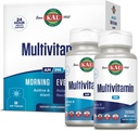 KAL Multivitamine AM/PM, 2-en-1 femmes et hommes Multivitamines Suppléments, curcuma, cerise à tart, Matcha biologique et Spiruline pour Immune, et support cellulaire, sans gluten, 30 portions, 120 comprimés