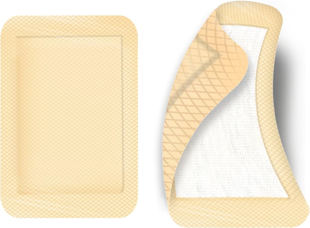 50 st Grote hechting Bandages 4 x 3 inch Elastische hechting Wond Dressing Bandage Large Wound First Aid Bandages, huidkleur