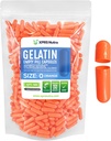 XPRS Nutra Formaat 0 Lege capsules - 500 Telle Lege Gelatine Capsules - Pillen DIY Capsule Vulling - Pure Bovine Pill Gel Caps for Do-It-Yourself Supplements (Orange)