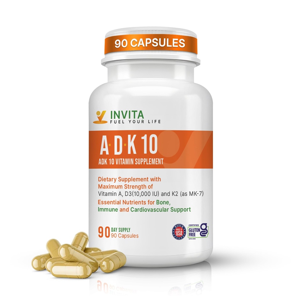 INVITA, ADK vitaminesupplement (10.000 IE) 