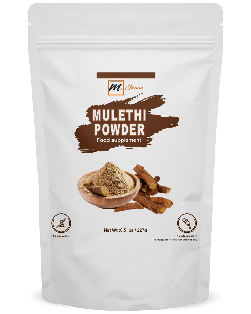 Pure Mulethi/Licorice/Glycyrrhiza Glabra Powder for Health and Skin Care and Cosmetic Formulations 227 GMS / 0.5 LBS