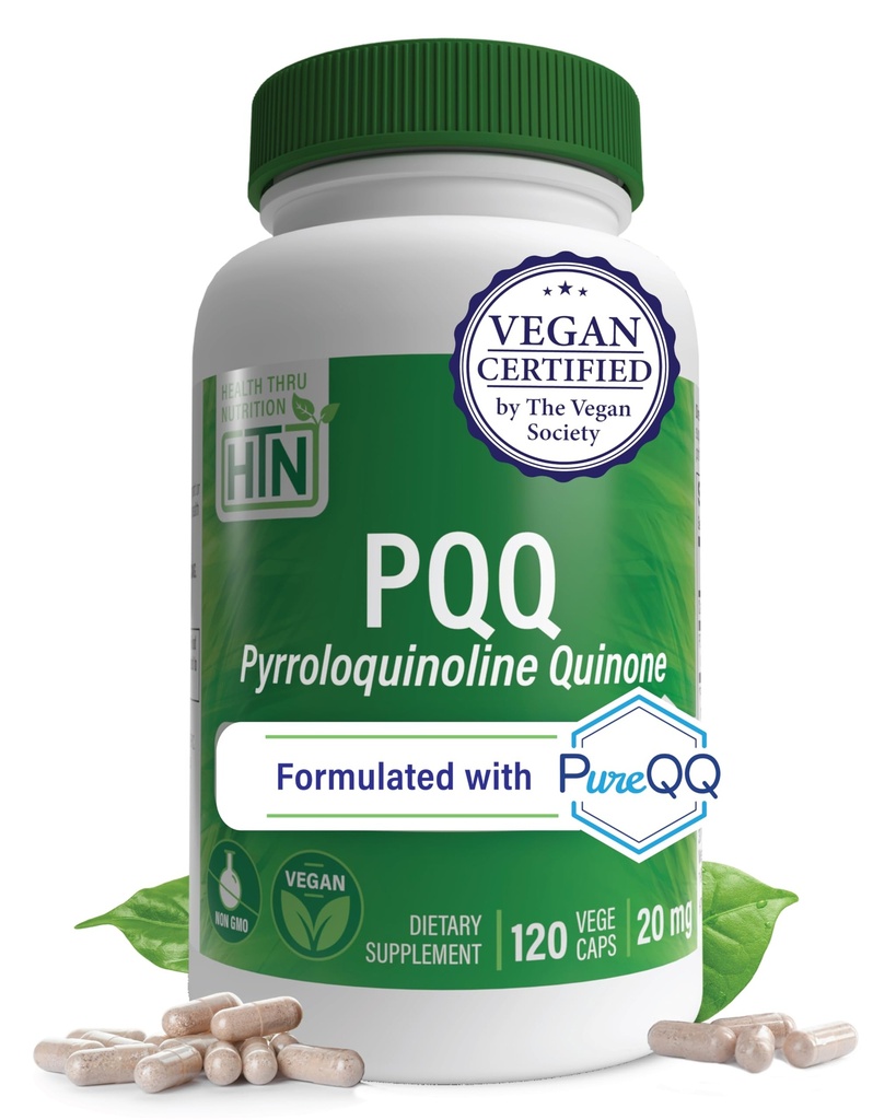 Health Thru Nutrition PQQ 20mg 120 Serves Pyrroloquine Quinone as PureQQ  Supplement