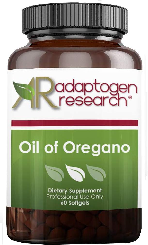 Huile d'Origan Softgels - supplément huile d'Origan avec carvacrol fortement concentré - soutient le nettoyage intestinal - petites pilules (60 Softgels) Or