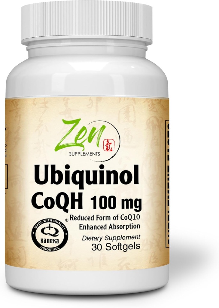 Zen Supplementen Ubichinol Coq H 100mg - 30-Softgel