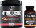 ONNIT Nootropic + Preworkout Stack - Alpha Cerveau (90ct) + Oxyde Nitrique Total (Fruits de Harvest)