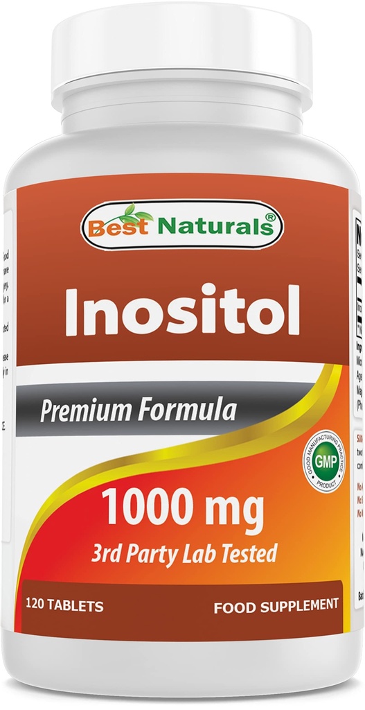 Best Naturals Inositol 1000mg 120 tabletten - ook genoemd vitamine B8