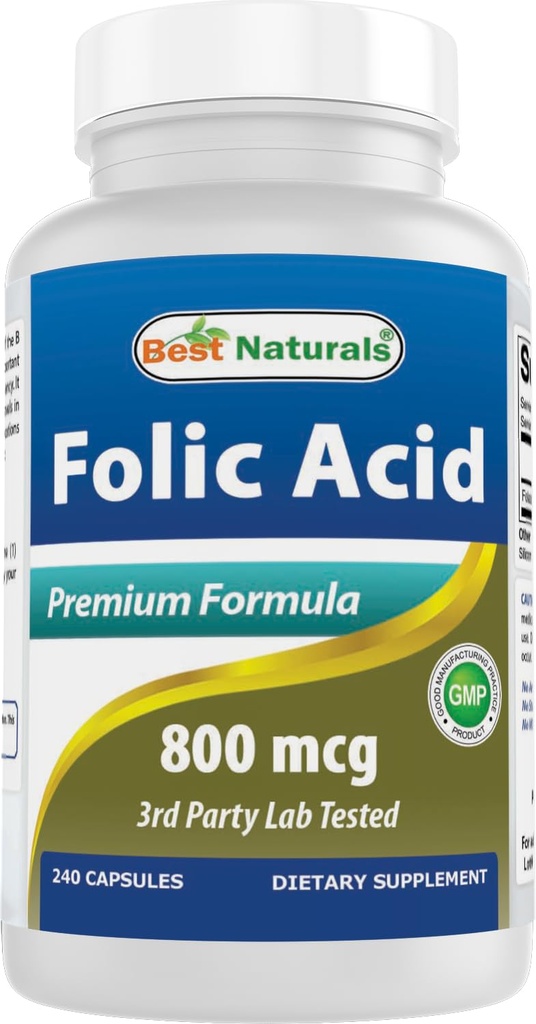Best Naturals Foliumzuur 800 mcg 240 Capsules