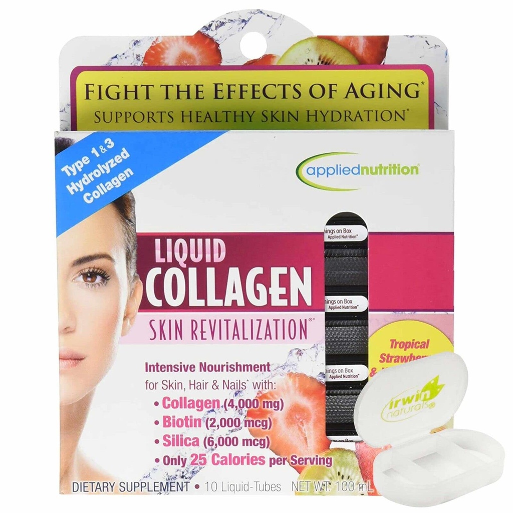 Liquid Collageen Huid Revitalisatie Dieetsupplementen 10 Liquid Tubes met Pillen geval