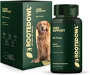 Soutien du foie de la Chouette à racines pour chiens - Supplément santé du foie naturel - Chardon de lait pour chiens - Capsules végétariennes - 60/ct