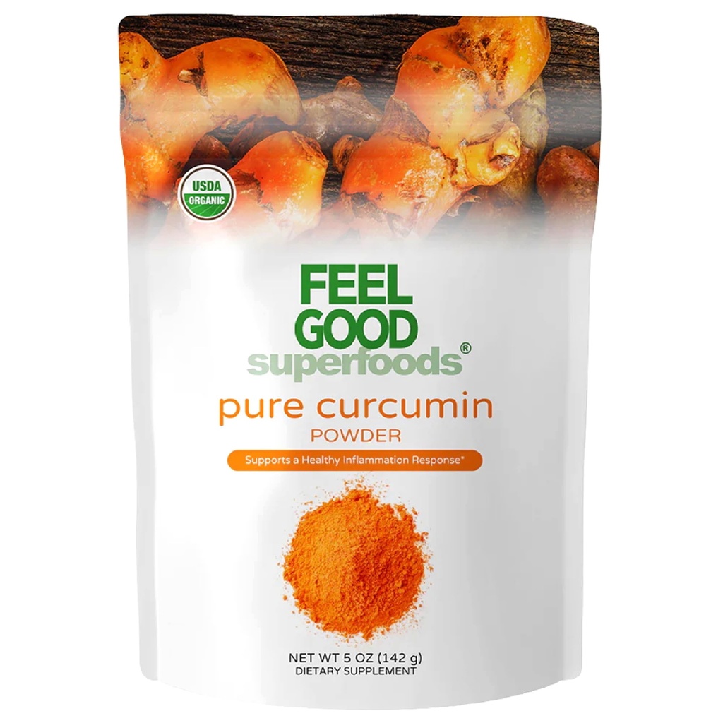 GOEDE Superfoods Pure Curcumin Powder, Biologische, Niet-GMO, Veganistisch van Bulk Ground Kurkuma Wortel uit India, Curcuma Longa Gezamenlijk Supplement, 5 oz