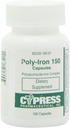 Complément alimentaire - Capsules en polyfer 150 mg (100 capsules par bouteille) par Cypress Pharmaceutical #185-01 (1 bouteille de 100 capsules)