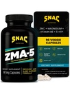 SNAC ZMA-5 Supplément d'aide au sommeil, promouvoir la récupération et la croissance musculaires, le soutien immunitaire, et le sommeil restauratif avec le zinc, le magnésium et 5-HTP, après l'entraînement, avant le lit ZMA suppléments 90 Capsules Veggie