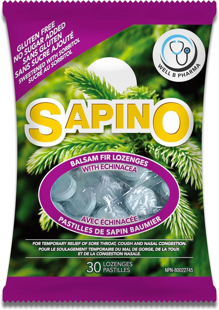 Balsam Fir Lozenges met Echinacea, lichtgroen