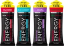 NewTrition® Extra sterkte energie shots, 250mg cafeïne energie met vitamine B & Aminozuren, suikervrije vitamine energie shot, Zero Calorie Focus & Stamina Booster, 1,7 fl oz (pakket van 4, 4 smaken-gemengd-1)