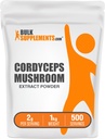 BulkSupplements.com Cordyceps Poudre d'extrait de champignons - Cordyceps Sinensis, Supplément de champignons - Vegan & Gluten Free, 2g par portion, 1kg (2,2 lbs) (paquet de 1)