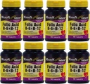 Foliumzuur B-6 & B12 hartgezondheidsformule 90 tabletten per fles Verpakking van 8 totaal 720 tabletten