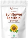 Micro Ingrediënten Biologische Zonnebloemlecitijnpoeder, 1 Pond, Duurzaam Geboden, Koud Geperst, Rijk aan Fosfatidyl Choline en Proteïne, Het maken van Liposomale Vitamine C, Borstvoeding Supplement, Non-GMO