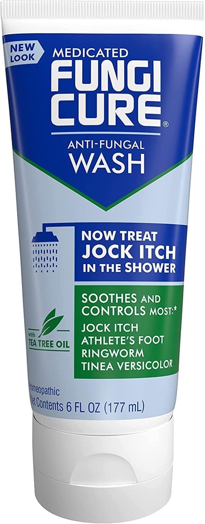 FungiCure Lavage antifongique dédié de la démangeaison de jock - Traiter la démangeaison de jock dans la douche- 6 Fl Oz (paquet de 2)