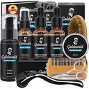Baard Kit, Baard Grooming Kit w/Baard Wash/Shampoo,2 Packs Baard Oil, Baard Balm, Baard Wash,Brush,Comb,Scissor,Storage Bag,E-Book,Baard Care&Trimming Kit