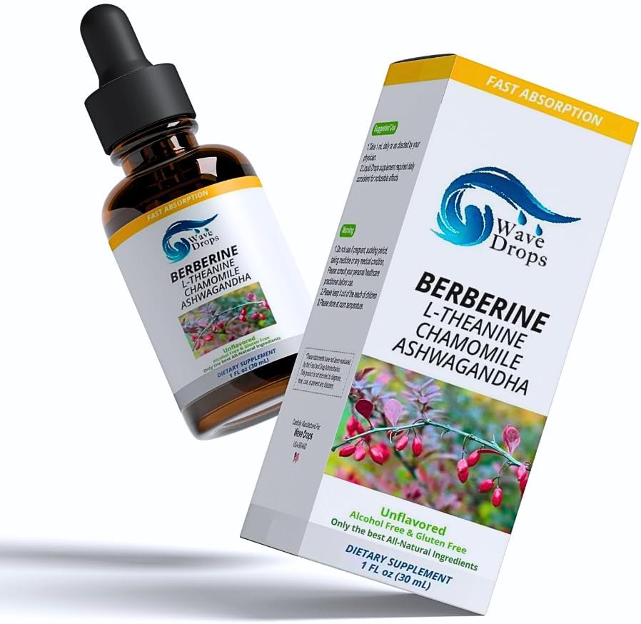 Berbère - L-Theanine - Camomille - Ashwagandha gouttes liquides , dans l'ensemble bien-être , tous... (1)