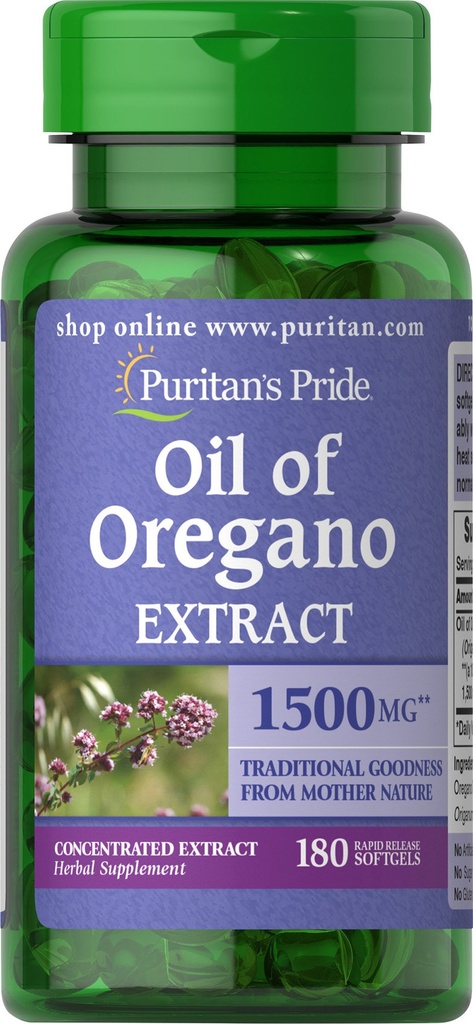 Puritan's Pride Oil of Oregano Extract 150 mg Softgels, 180 Tellen