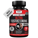 Kaya Naturals Ultra Testosteron - Mannen Testosteron Booster met Tongkat Ali, Horny Goat Weed, Tribulus - Natural Workout Supplement voor energie, uithoudingsvermogen, en kracht Booster - 90 Tel.