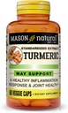 MASON NATUURLIJKE Kurkuma 500 mg, met 95% Curcuminoïden, supplement voor algemene wellness & gezamenlijke ondersteuning, 60 plantaardige Veggie Capsules