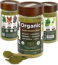 Biologische niet-GMO Moringa, Shilajit, Kurkuma, Sousop, Gotukola en Amla Green Juice Blend Powder, 3-maand levering