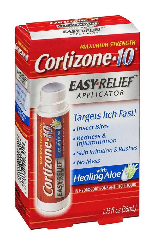 Cortizone 10 Eenvoudige Applcto-grootte 1.25z Cortizone 10 Eenvoudige Relief Applicator met Heling Aloë 1.25oz