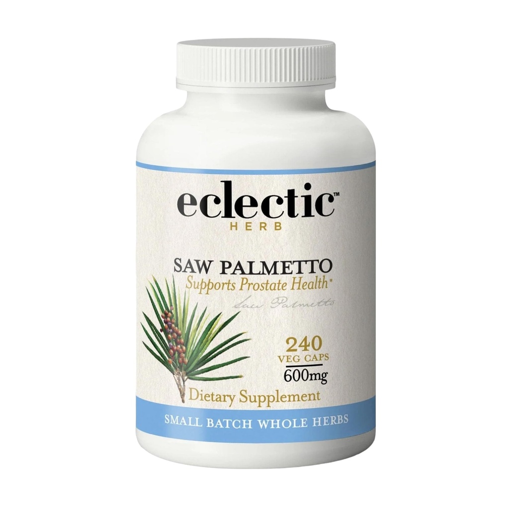 ECLECTIC INSTITUUTE Fresh Freeze-Dried Saw Palmetto - 600 mg - 240 Vegetarische Capsules