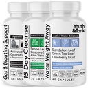 Youth & Tonic 3X Belly Bloating Pills for Puffiness, Water Debloat, Mtomach, Gut & Colon Cleanse Detox 