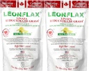 Leonflax 100% authentique en poudre de lin canadien, tout naturel, haute teneur en fibres, supplément alimentaire pour améliorer votre santé digestive, Omega 3, 6 et 9, 18 Oz, sac (1) (2)