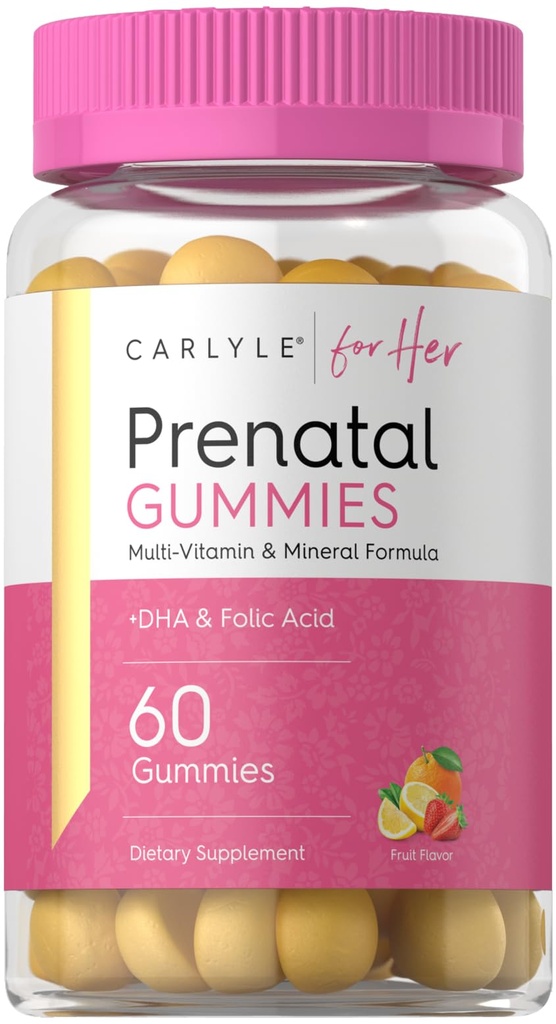 Carlyle Prenatale Gummies voor vrouwen met DHA & Folic Acid 