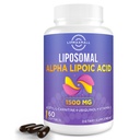 lipmaxmall Liposomal Alpha Lipoic Acid 1500mg-with Acetyl-L-Carnitine 900mg& Ubiquinol 100mg& Vitamin E 15mg，ALA Supplement for Antioxidants Glucose Metabolism Nerve Energy Cardiovascular,60 Softgels